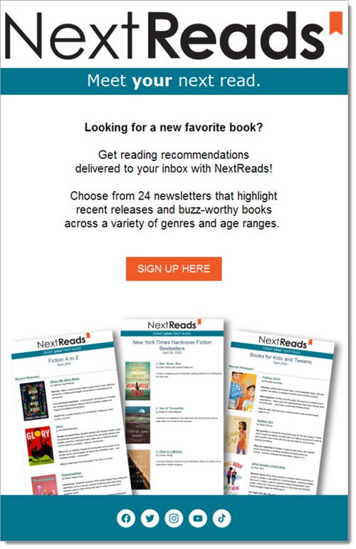 eblast nextreads image    